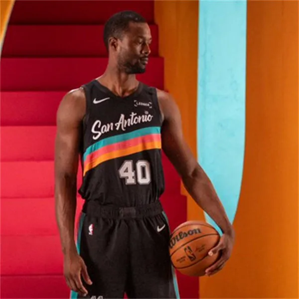 Men's San Antonio Spurs #40 Harrison Barnes Black 2025-26 City Edition Swingman Jersey