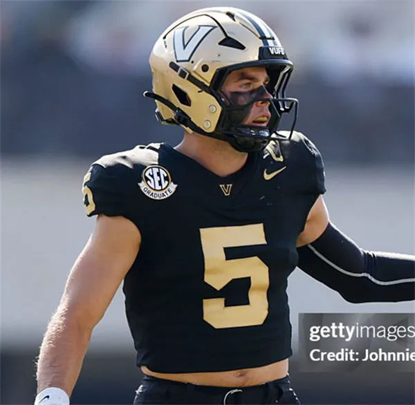 Vanderbilt Commodores #5 RICHIE HOSKINS Black Gold Football Jersey
