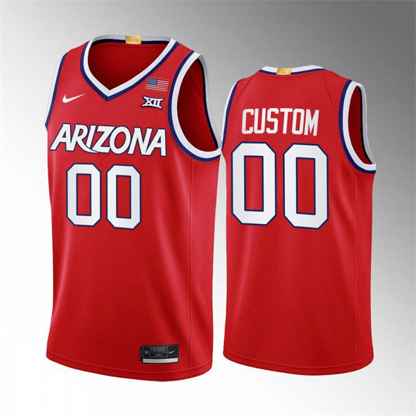 Mens Youth Arizona Wildcats Custom 2025 XII Red Basketball Game Jersey