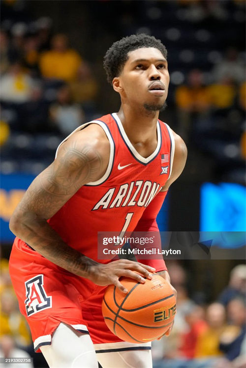 Mens Youth Arizona Wildcats #1 Caleb Love 2025 XII Red Basketball Game Jersey