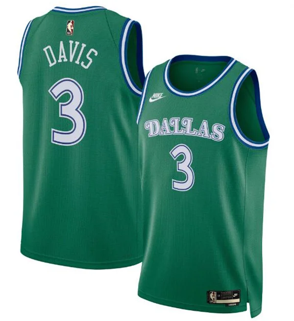 Mens Dallas Mavericks #3 Anthony Davis Nike Green Classic Edition Jersey