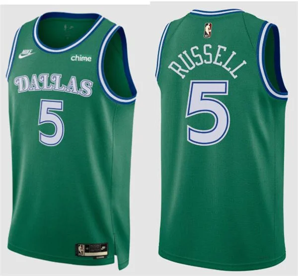 Mens Dallas Mavericks #5 D'Angelo Russell Nike Green Classic Edition Jersey