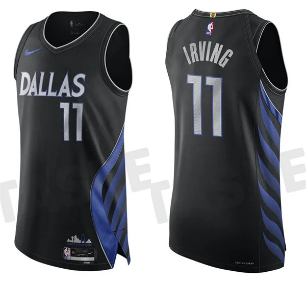 Mens Dallas Mavericks #11 Kyrie Irving Black 2025-26 City Edition Swingman Jersey