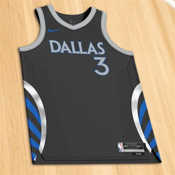 Mens Dallas Mavericks #3 Anthony Davis Black 2025-26 City Edition Swingman Jersey