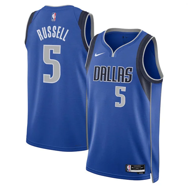 Mens Dallas Mavericks #5 D'Angelo Russell Nike Blue Icon Edition Swingman Jersey