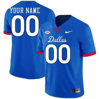 SMU Mustangs Custom Royal Dallas Limited Football Jersey