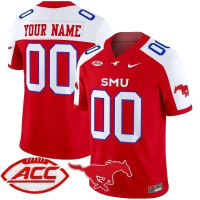 SMU Mustangs Custom Red White Gratitude Limited Football Jersey