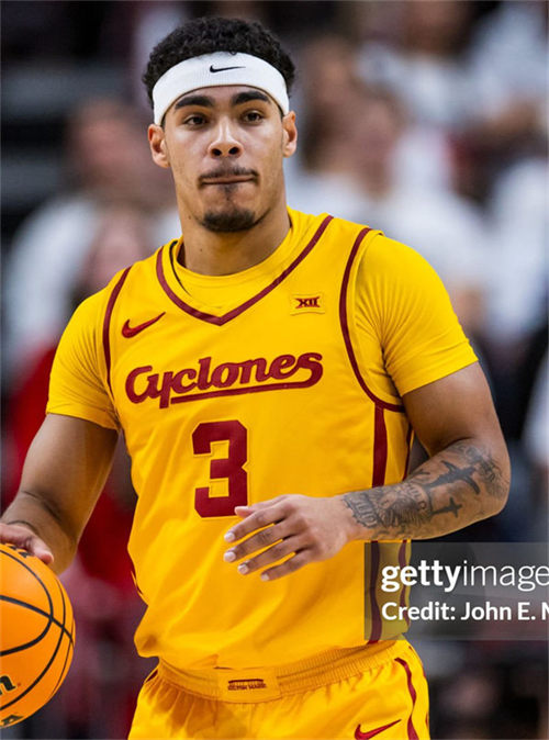 Mens Youth Iowa State Cyclones #3 Tamin Lipsey 2025 Gold Basketball Jersey
