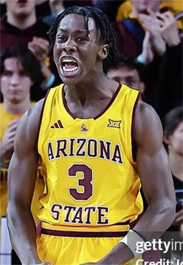 Mens Youth Arizona State Sun Devils #3 Joson Sanon 2025 XII Gold Basketball Game Jersey
