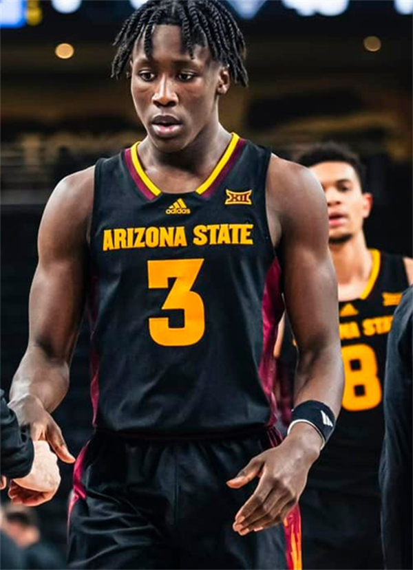 Mens Youth Arizona State Sun Devils #3 Joson Sanon 2025 XII Black Basketball Game Jersey