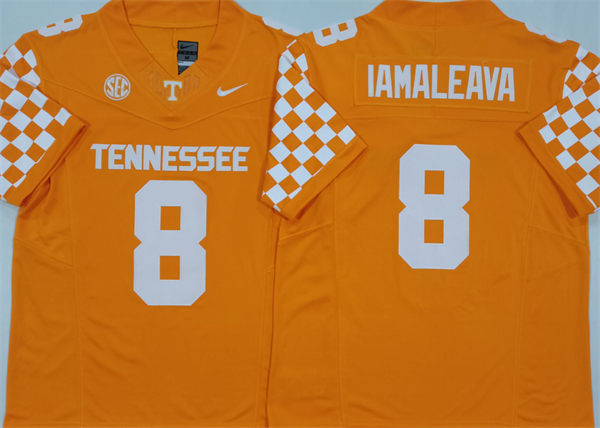 Men's Tennessee Volunteers #8 Nico Iamaleava Orange Limited Football Jersey