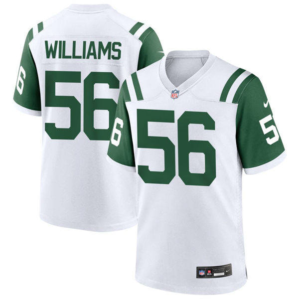 Men's New York Jets #56 Quincy Williams White Alternate Classic Jersey