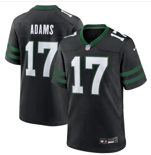 Men's New York Jets #17 Davante Adams Nike Black Alternate Legacy Game Jersey