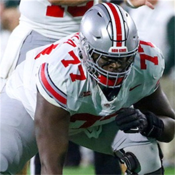 Mens Ohio State Buckeyes #77 Tegra Tshabola White F.U.S.E. Limited College Football Game Jersey