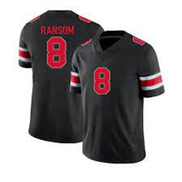 Mens Ohio State Buckeyes #8 Lathan Ransom F.U.S.E. Limited Blackout College Football Game Jersey