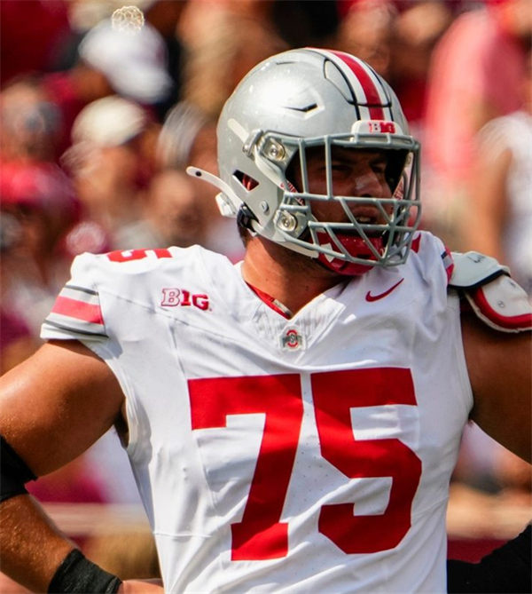 Mens Ohio State Buckeyes #75 Carson Hinzman White F.U.S.E. Limited College Football Game Jersey