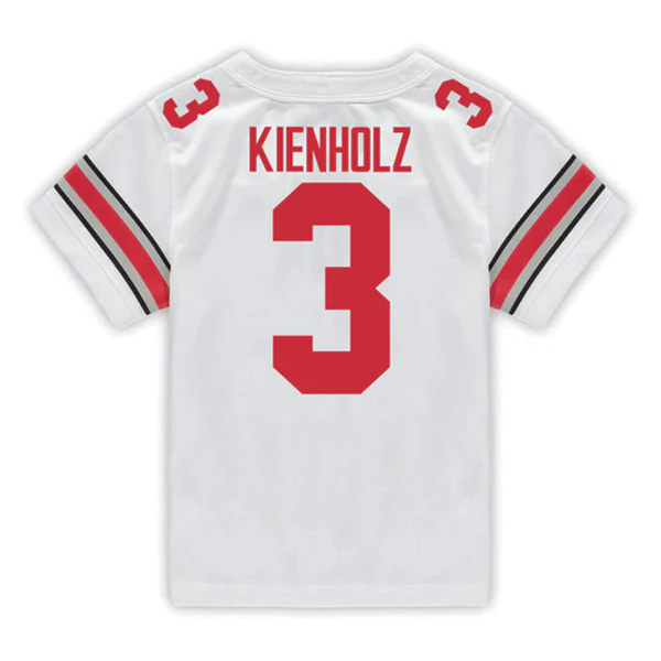 Mens Ohio State Buckeyes #3 Lincoln Kienholz White F.U.S.E. Limited College Football Game Jersey