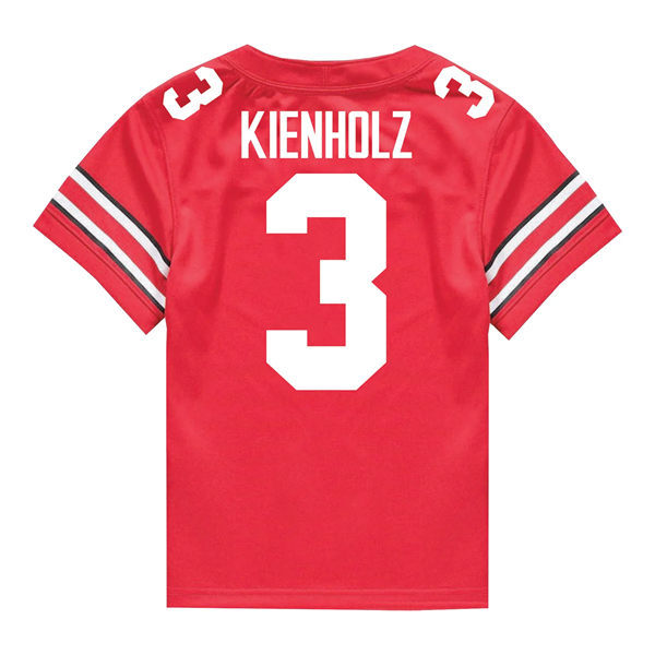 Mens Ohio State Buckeyes #3 Lincoln Kienholz F.U.S.E. Limited Scarlet College Football Game Jersey