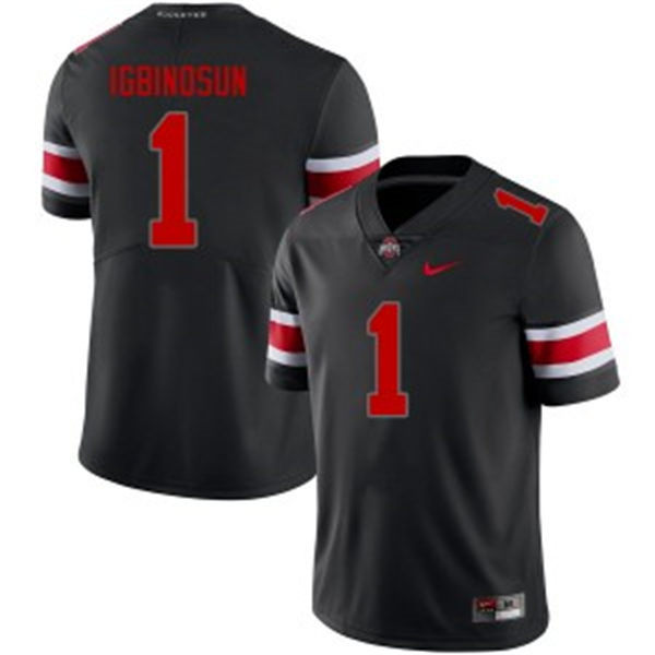 Mens Ohio State Buckeyes #1 Davison Igbinosun F.U.S.E. Limited Blackout College Football Game Jersey
