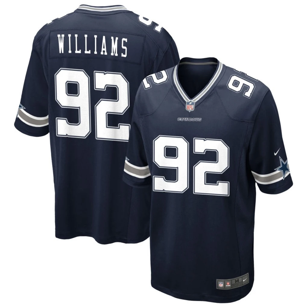 Mens Dallas Cowboys #92 Quinnen Williams Nike Navy Vapor F.U.S.E. Limited Jersey