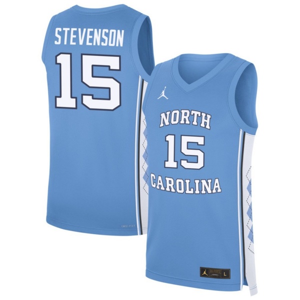 North Carolina Tar Heels #15 Jarin Stevenson Blue College Basketball Game Jersey