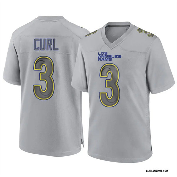 Mens Los Angeles Rams #3 Kamren Curl Nike Gray Atmosphere Fashion Game Jersey
