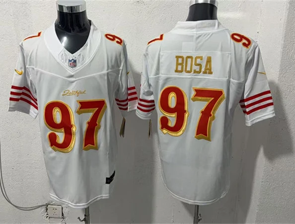 Mens San Francisco 49ers #97 Nick Bosa Rivalry Collection F.U.S.E. Limited Jersey White