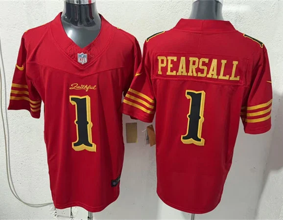 Mens San Francisco 49ers #1 Ricky Pearsall Rivalry Collection F.U.S.E. Limited Jersey Red