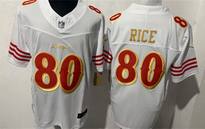 Mens San Francisco 49ers #80 Jerry Rice Rivalry Collection F.U.S.E. Limited Jersey White