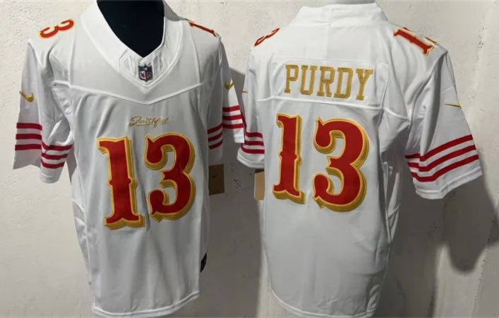 Mens San Francisco 49ers #13 Brock Purdy Rivalry Collection F.U.S.E. Limited Jersey White