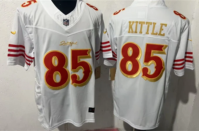 Mens San Francisco 49ers #85 George Kittle Rivalry Collection F.U.S.E. Limited Jersey White