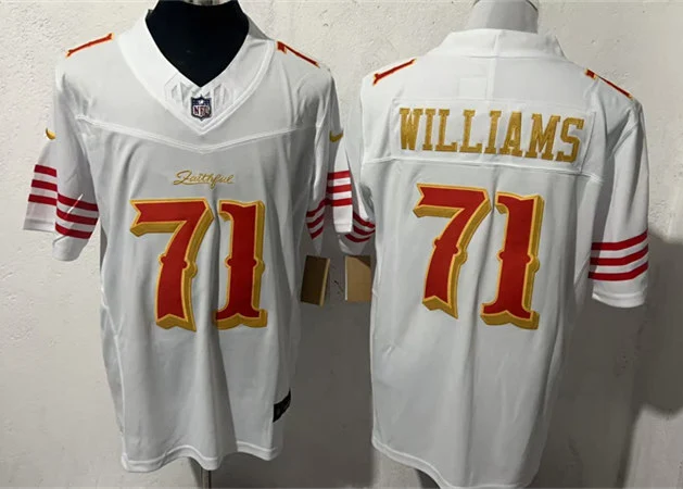 Mens San Francisco 49ers #71 Trent Williams Rivalry Collection F.U.S.E. Limited Jersey White