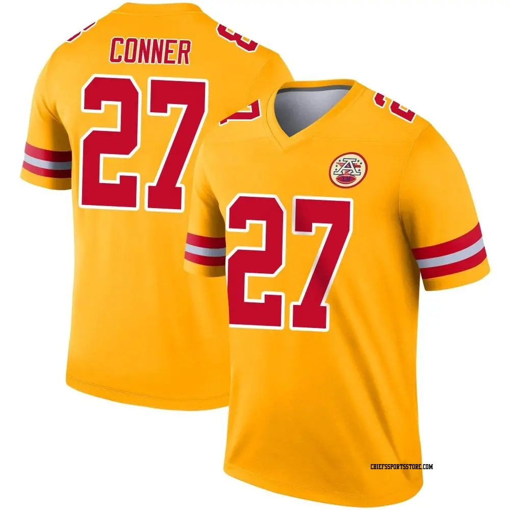 Youth Kansas City Chiefs #27 Chamarri Conner Nike Gold Inverted Legend Jersey