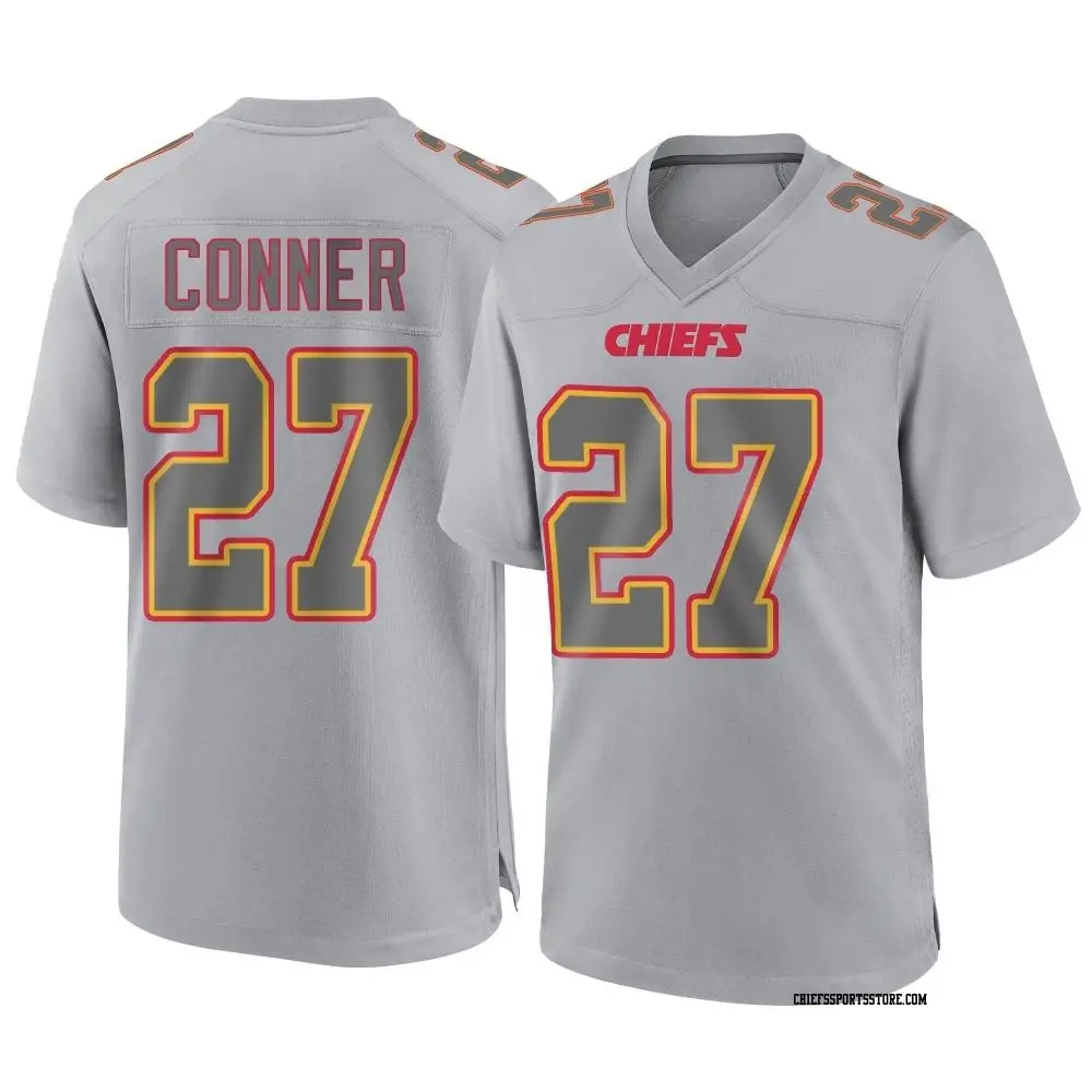 Men's Kansas City Chiefs #27 Chamarri Conner Nike Gray Atmosphere Fashion Game Jersey