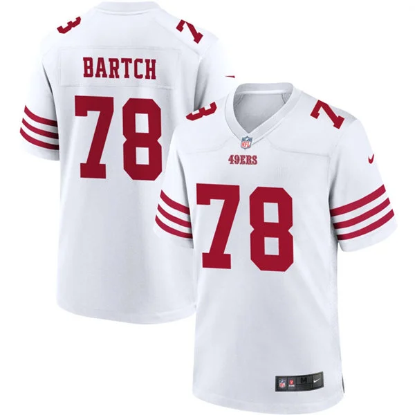 Mens San Francisco 49ers #78 Ben Bartch Nike Home White F.U.S.E. Vapor Limited Jersey