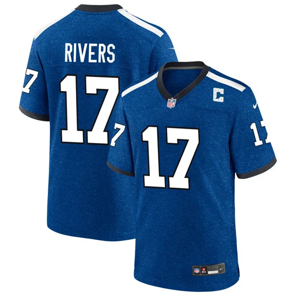 Mens Indianapolis Colts #17 Philip Rivers Royal Indiana Nights Alternate Vapor F.U.S.E. Limited Jersey