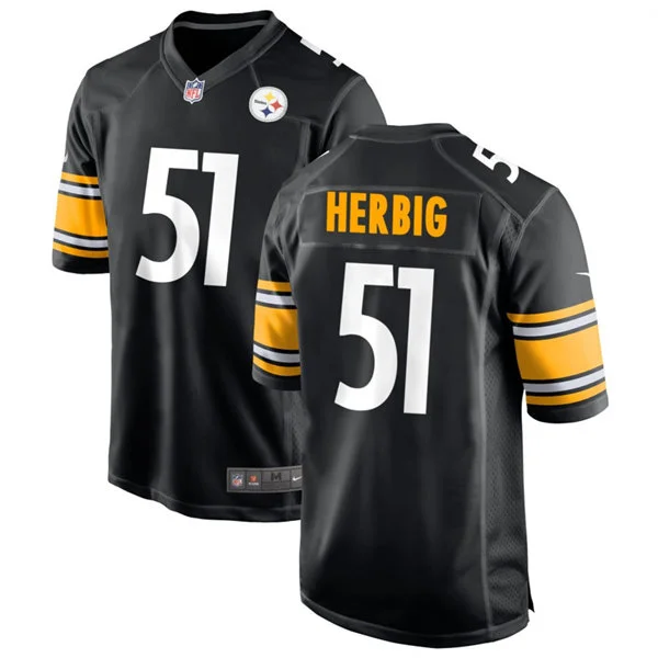 Men's Pittsburgh Steelers #51 Nick Herbig Nike Black Vapor F.U.S.E. Limited Jersey