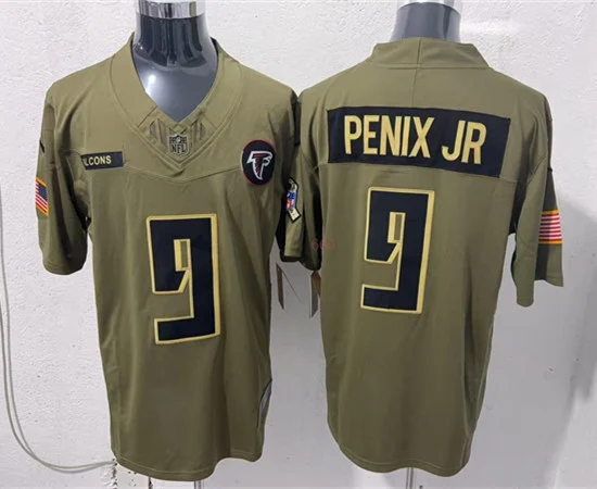 Men's Atlanta Falcons #9 Michael Penix Jr. Nike 2025 Salute to Service Limited Jersey - Olive
