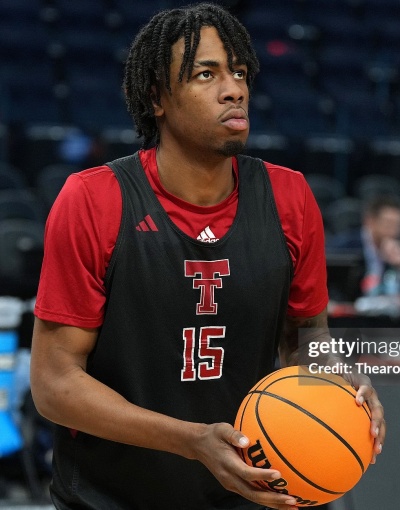 Texas Tech Red Raiders #15 JT Toppin 2025 Black TT College Basketball Game Jersey