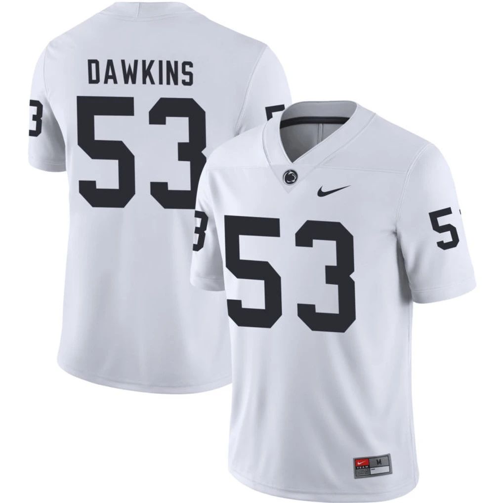 Penn State Nittany Lions #53 Nick Dawkins Nike White with Name 2025 College Football F.U.S.E. Limited Jersey
