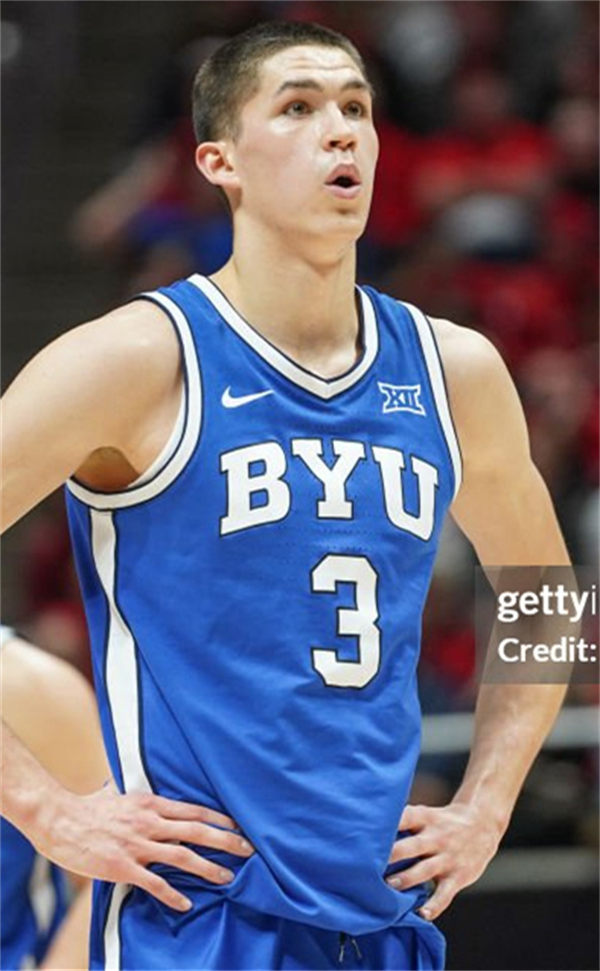 Mens BYU Cougars #3 Egor Demin 2025 XII Royal Basketball Jersey