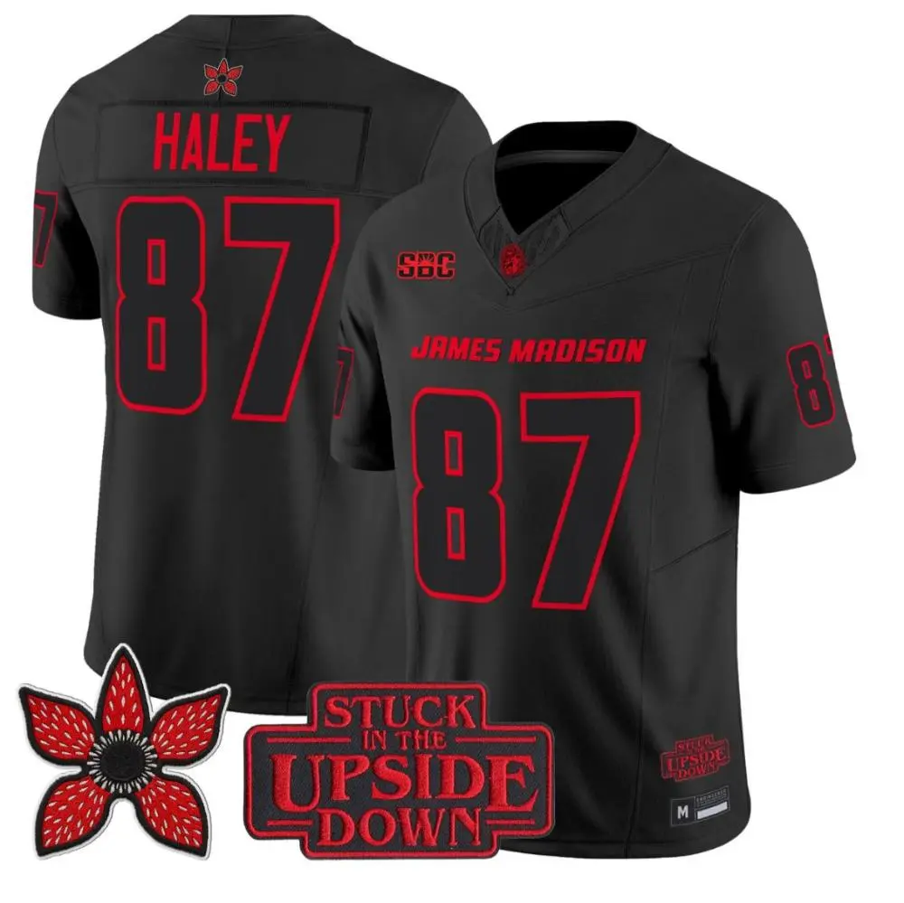 James Madison Dukes #87 Charles Haley Stranger Things Edition Football Jersey