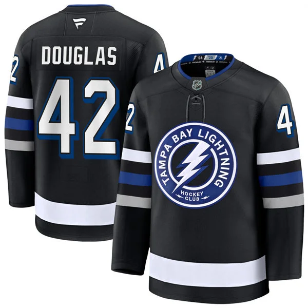Mens Tampa Bay Lightning #42 Curtis Douglas Fanatics Black Alternate Premium Jersey