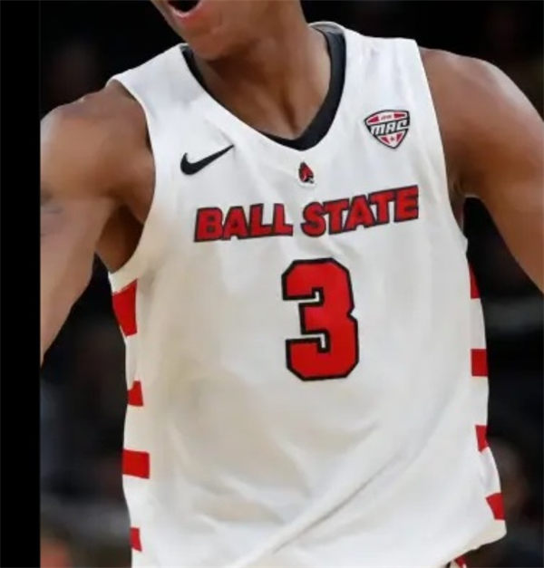 Mens Youth Ball State Cardinals Custom 2023 White Basketball Jersey