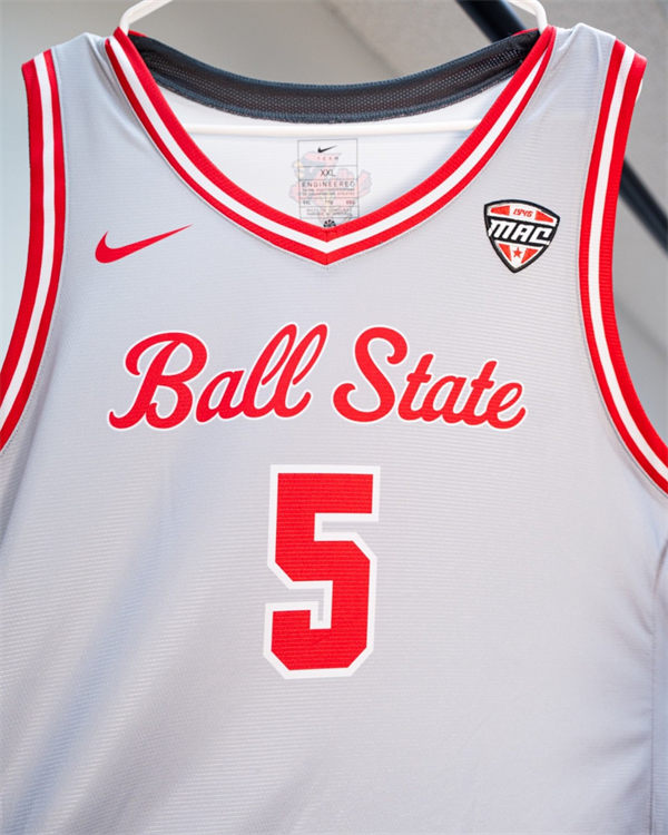 Mens Youth Ball State Cardinals Custom 2025 Gray Basketball Jersey