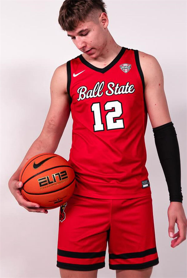 Mens Youth Ball State Cardinals Custom 2024 Red Basketball Jersey