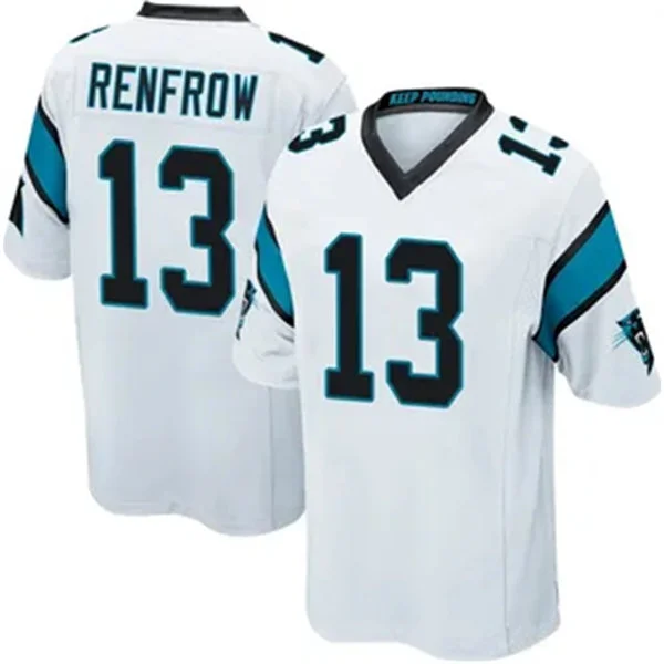 Mens Carolina Panthers #13 Hunter Renfrow Nike White Vapor F.U.S.E. Limited Jersey