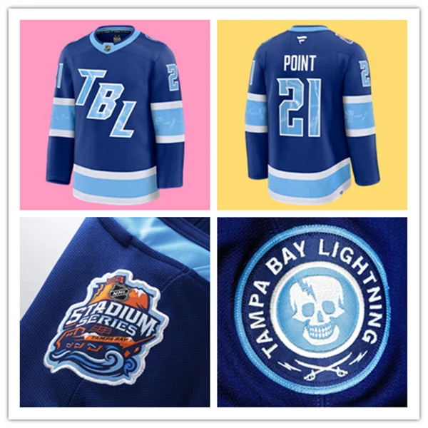 Mens Tampa Bay Lightning #21 Brayden Point 2026 Stadium Series Premium Jersey Blue