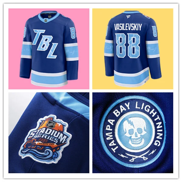 Tampa Bay Lightning #88 Andrei Vasilevskiy 2026 Stadium Series Premium Jersey Blue