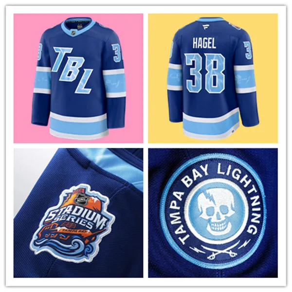Mens Tampa Bay Lightning #38 Brandon Hagel 2026 Stadium Series Premium Jersey Blue